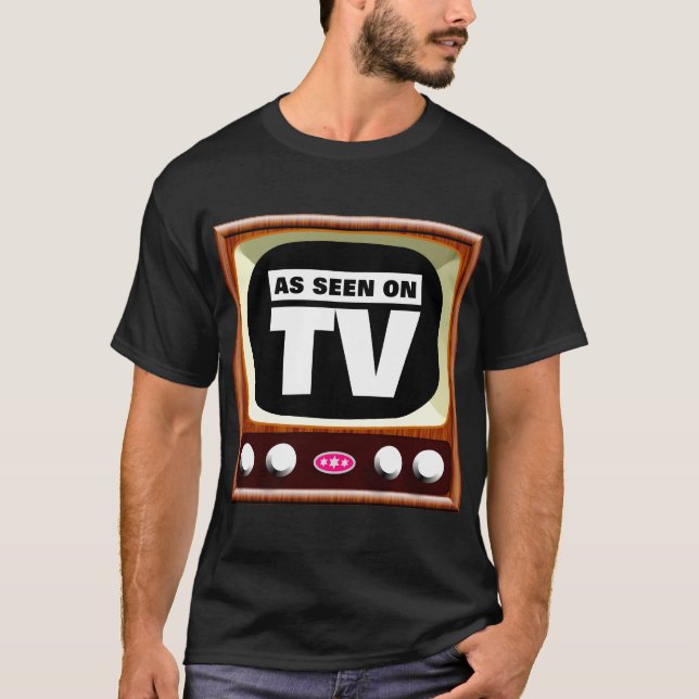 Camiseta Como se ve en la TV - Retro TV - Personalizado - P (Anverso)