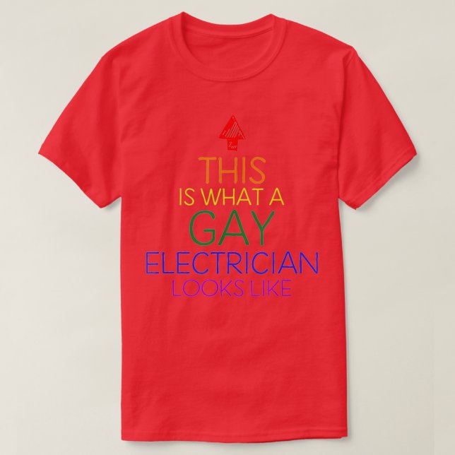 Camiseta Cómo se ve la electricidad gay (Diseño del anverso)