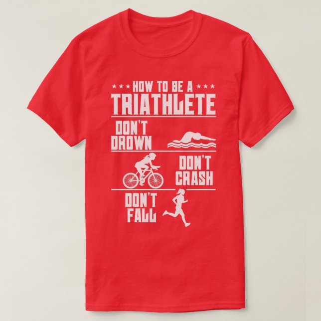 Camiseta Cómo Ser Triatleta 3 (Diseño del anverso)