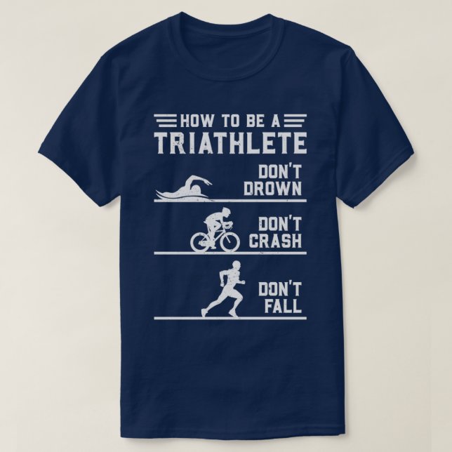 Camiseta Cómo ser un triatlón divertido (Diseño del anverso)