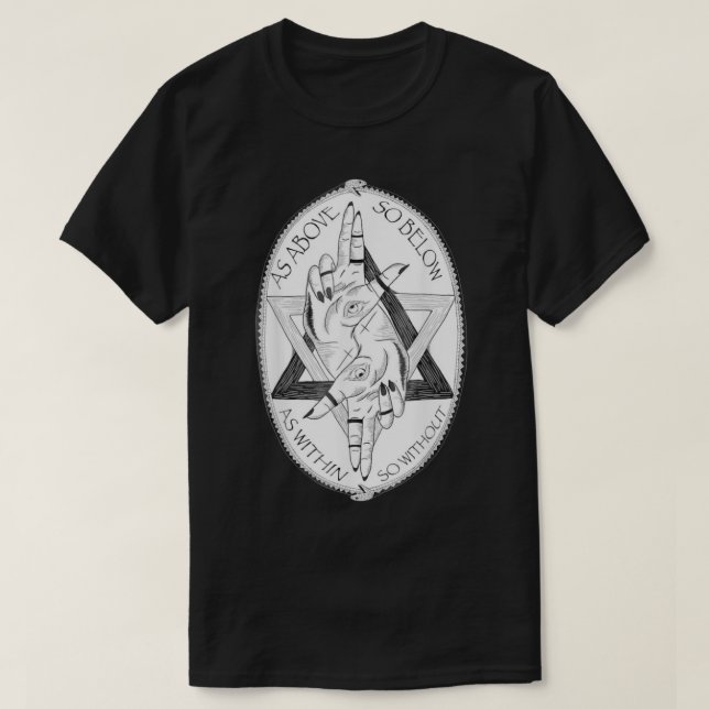 Camiseta Como Supra Por Debajo De Símbolo De Alquimia Gótic (Diseño del anverso)