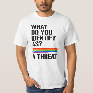 Camiseta ¿Cómo te identificas? Una amenaza.