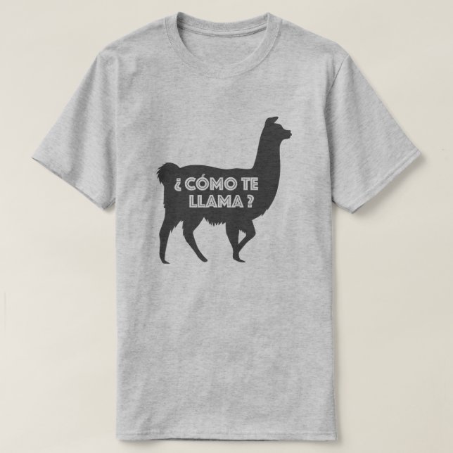Camiseta Como te llamas (Diseño del anverso)