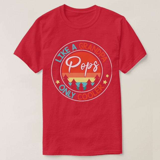Camiseta Como Un Abuelo Sólo Coloso Feliz Me Hus Padre (Diseño del anverso)