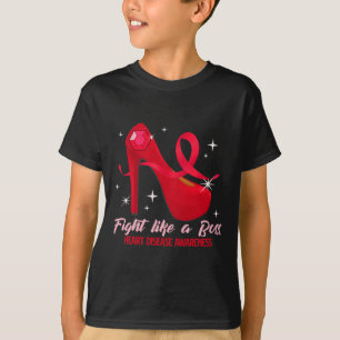 Camiseta Como un jefe de salud cardiaca Sensibilización sob
