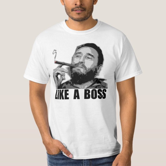 Camiseta Como un jefe - Fidel Castro (Anverso)