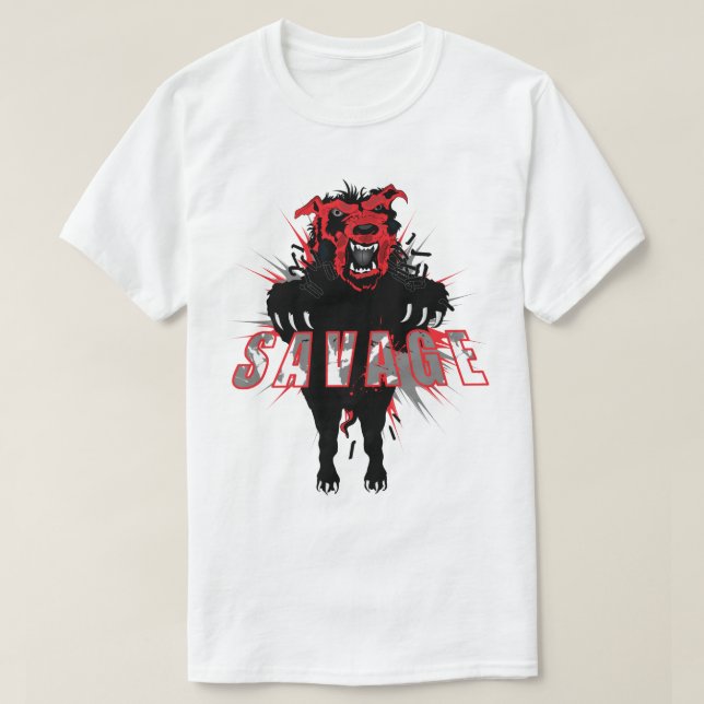 Camiseta ¡Como un salvaje! (Diseño del anverso)