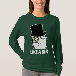 Camiseta Como un sir Monocle Rage Face Meme