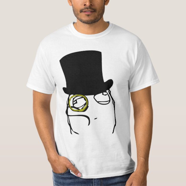 Camiseta Como un sir Rage Face Meme (Anverso)