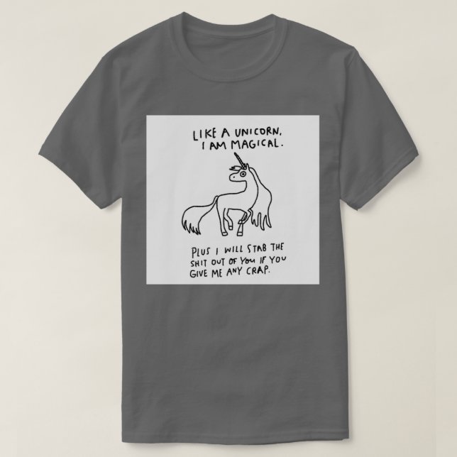 Camiseta Como un unicornio, soy mágico (Diseño del anverso)