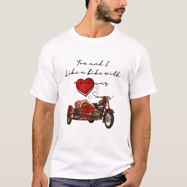 Camiseta Como una bicicleta con sidecar (Anverso)