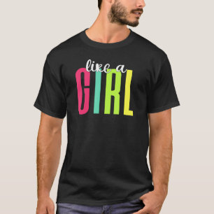 Camiseta Como Una Chica Sólida Gimnasio Femenina Para El Po