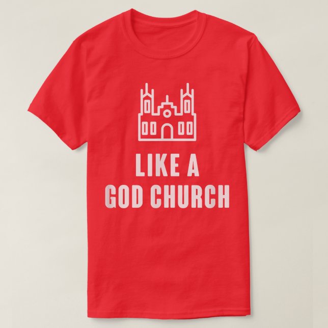 Camiseta Como una iglesia de Dios  (Diseño del anverso)