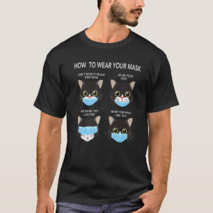 Camiseta Cómo Usar Una Máscara De Cara De Gato Máscara De M