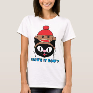 Camiseta ¿CÓMO VA? Gato Negro con Sombrero de Mono de Calce