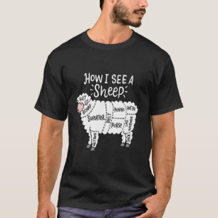 Camiseta Cómo Veo Una Oveja Cute Yarn Lana Tejadera Kni