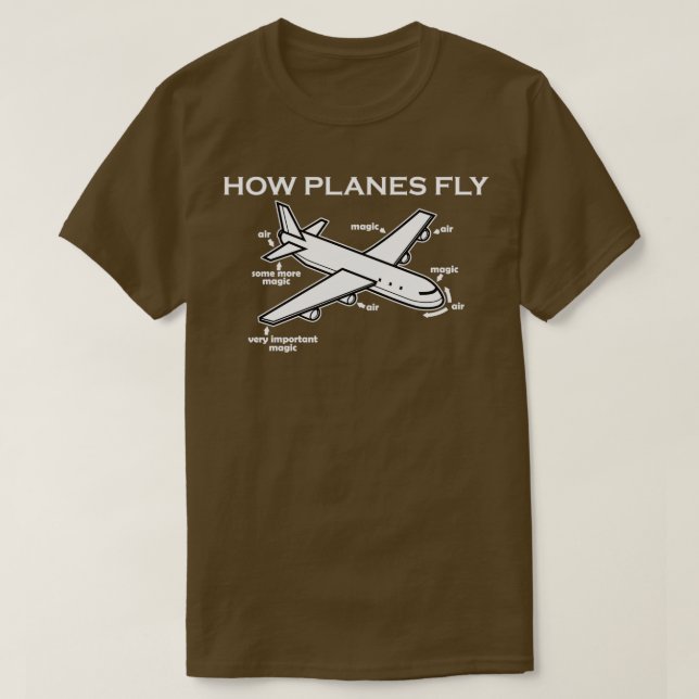 Camiseta Cómo vuelan los aviones 1 (Diseño del anverso)
