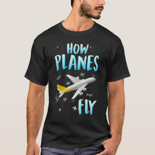 Camiseta Cómo Vuelan los Aviones Ingeniero Aeroespacial Ge