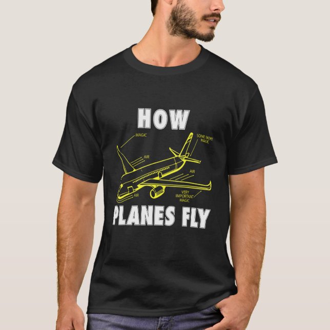 Camiseta Cómo vuelan los aviones Rc Aviación Piloto Aeroesp (Anverso)