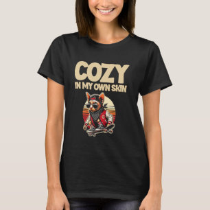 Camiseta Cómoda en mi propia piel entusiasta de los gatos f