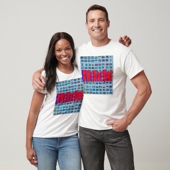 Camiseta Cómoda T mostrando amor por un planeta unido (Unisexo)