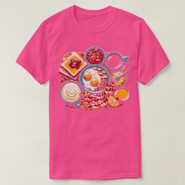 Camiseta Comodidad Desayuno completo (Diseño del anverso)