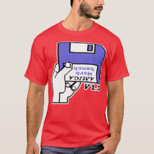 Camiseta Comodoro de juegos de video retro Amiga Insertar