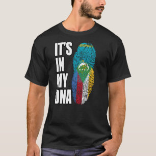 Camiseta Comoran Y Kazajistán Mezclan Bandera Del Patrimoni