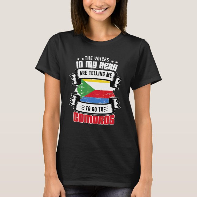Camiseta Comoras En Mi Cabeza (Anverso)