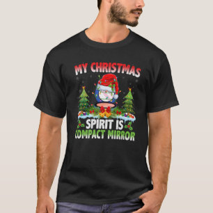 Camiseta Compacto Espejo con Navidades Santa Hat Compacto