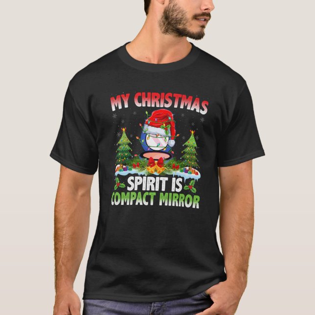Camiseta Compacto Espejo con Navidades Santa Hat Compacto (Anverso)