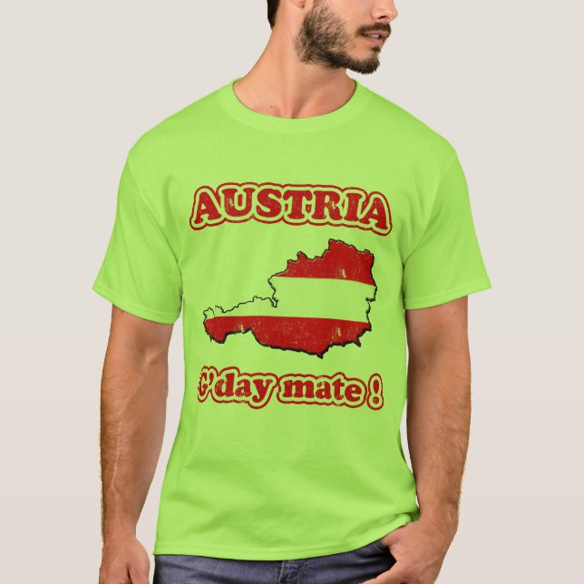 Camiseta ¡Compañero de Austria - de G'day! (Anverso)