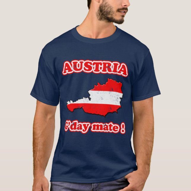 Camiseta ¡Compañero de Austria - de G'day! (Anverso)