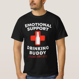 Camiseta Compañero de bebida de apoyo emocional divertido c