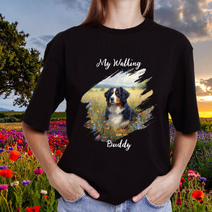 Camiseta Compañero de paseo Bernés personalizable negro