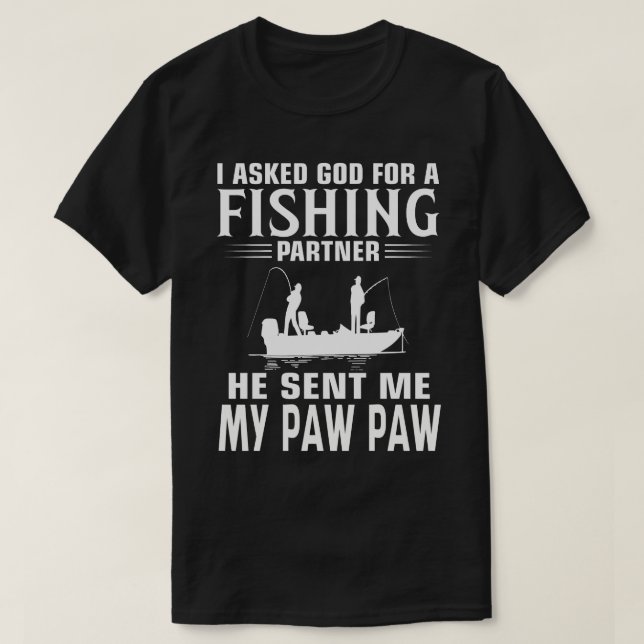 Camiseta Compañero de pesca me envió mi PAPEL PAW (Diseño del anverso)