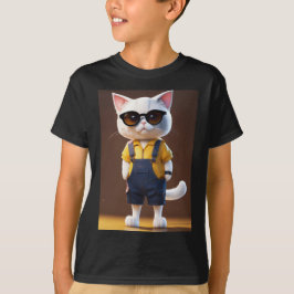 Camiseta "Compañero de trabajo de Whiskered: Gato alegre al