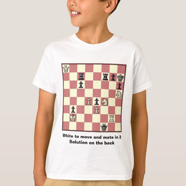Camiseta Compañero del ajedrez en 2 el rompecabezas #6 (Anverso)