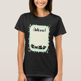 Camiseta Compañero Francés Dejando Trabajo Gatos Firma