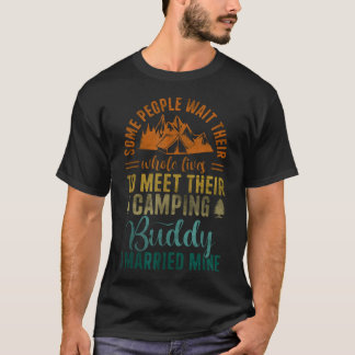 Camiseta Compañeros de acampada divertidos marido