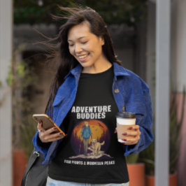 Camiseta Compañeros de Aventura Perro Senderismo & Atardece