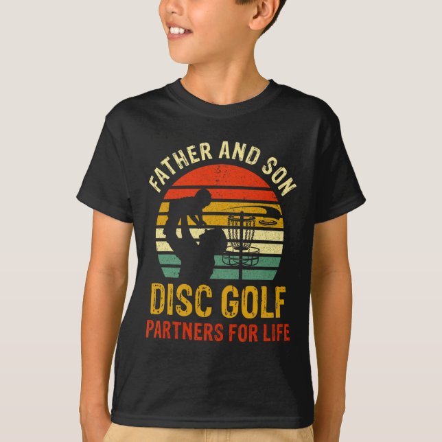 Camiseta Compañeros de Disc Golf Padre e Hijo para Toda la  (Anverso)