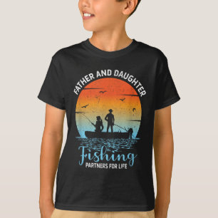 Camiseta Compañeros de pesca padre e hija, lindo papá e hij