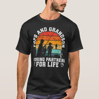 Camiseta Compañeros de pesca Pops y nieto pescando
