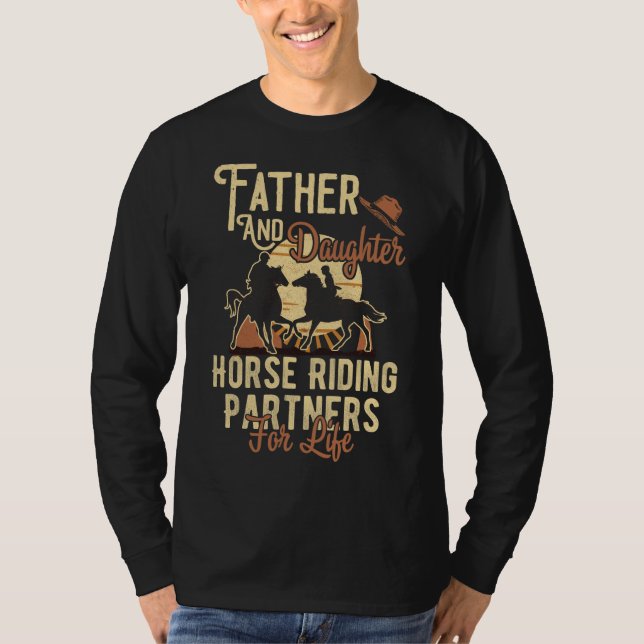 Camiseta Compañeros De Viaje De Caballos Para Padres Y Hija (Anverso)