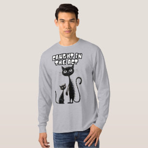 Camiseta Compañeros maleados: Gatito negro con un gato lind