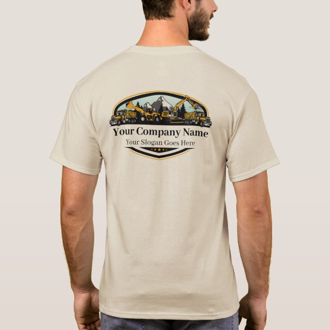 Camiseta Compañía Constructora Profesional de Equipo Pesado (Reverso)