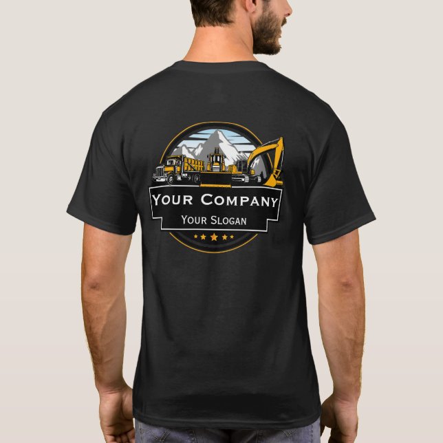 Camiseta Compañía Constructora Profesional de Equipo Pesado (Reverso)