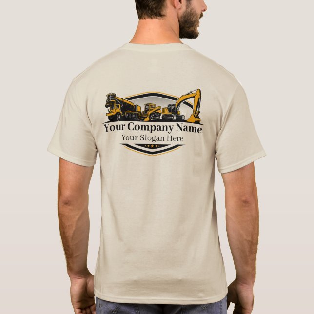 Camiseta Compañía Constructora Profesional de Equipo Pesado (Reverso)