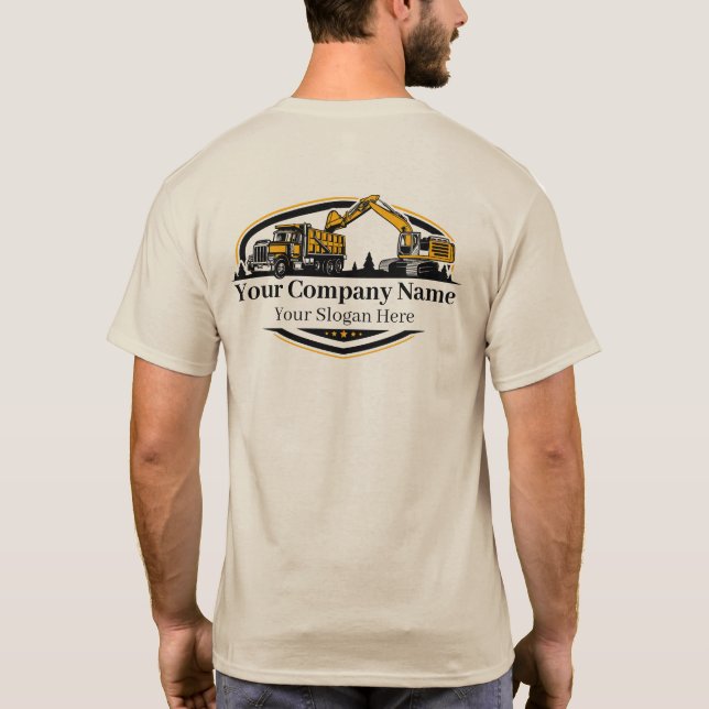 Camiseta Compañía Constructora Profesional de Equipo Pesado (Reverso)